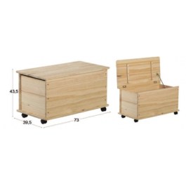 TRAMONTINA WOODEN CHEST WITH WHEELS 69L 91650051 TRAMONTINA ΞΥΛΙΝΟ ΜΑΣΙΦ ΜΠΑΟΥΛΟ ΜΕ ΤΡΟΧΟΥΣ 69L 91650051